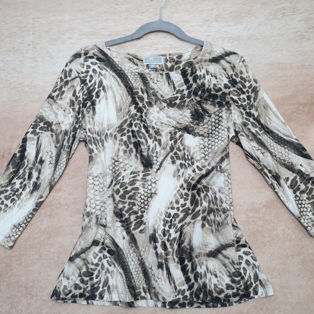 JM Collection Y2K Animal Print Ruched Top PM